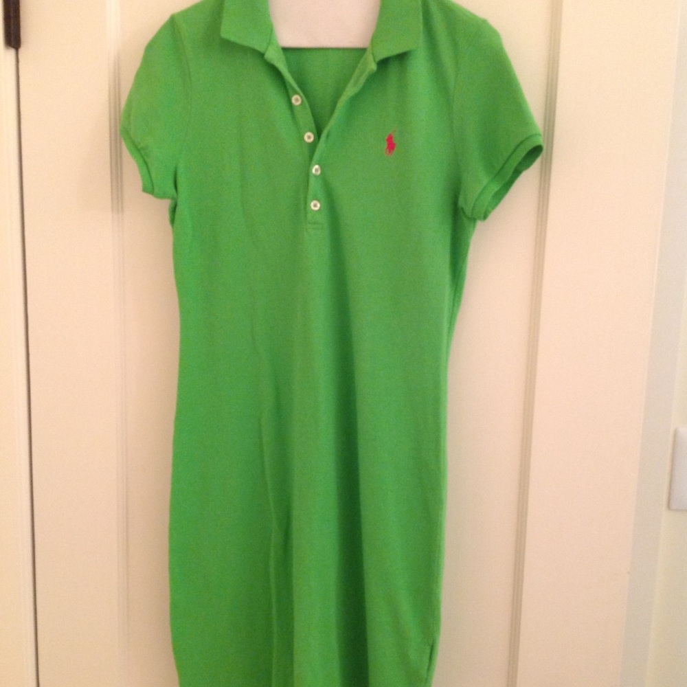 Ralph Lauren Sport Mesh Cotton Dress M Green